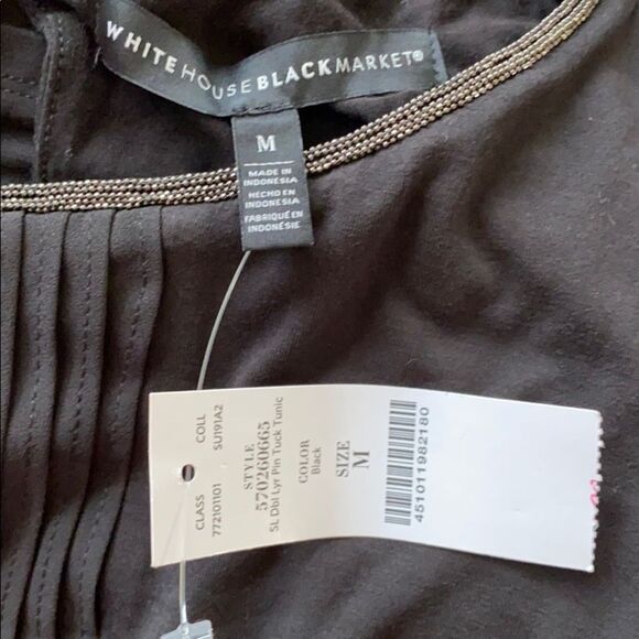 NWT White House Black Market Pin Tuck Tunic Size M - Picture 8 of 8